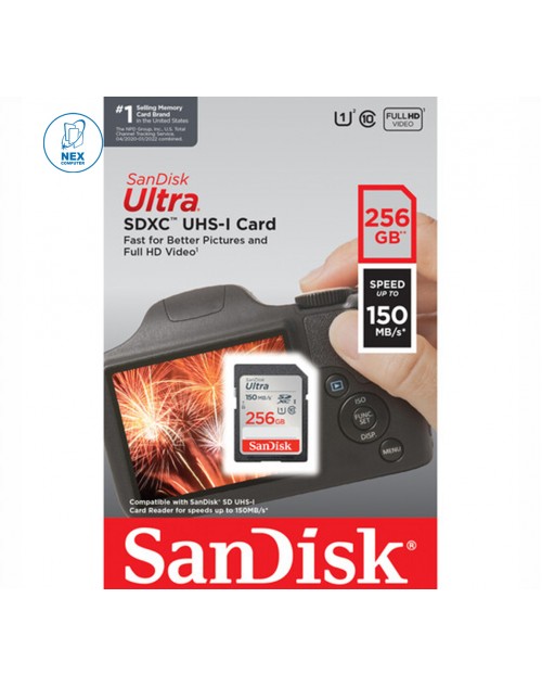 SanDisk 256GB Ultra SDXC UHS-I Memory Card - Up to 150MB/s